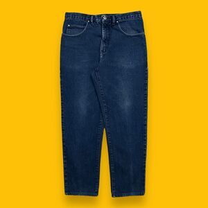 Vintage Anchor Blue Baggy Jeans Relaxed Fit y2k Pants Dark Blue 33x28